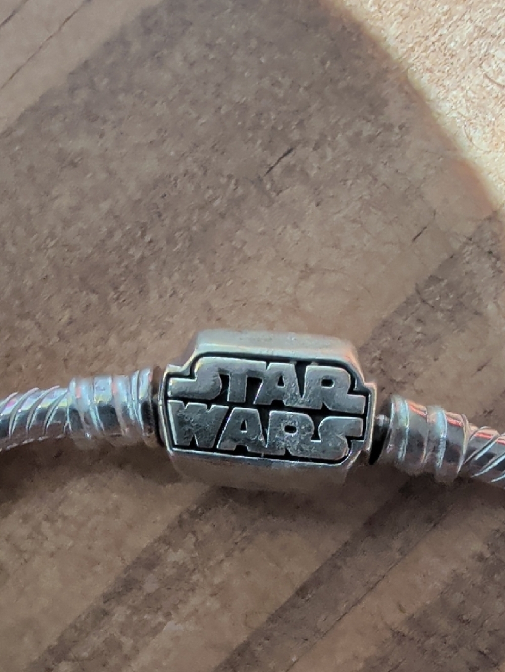 PANDORA STAR WARS Sterling Silver Twisted Charm CLASP Bracelet - Silver - Picture 6 of 6